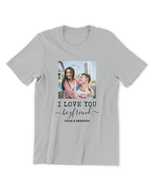 Love You Boyfriend heart Photo Throw, Gifts for Boyfriend, Gift idea for Boyfriend - Unisex Premium T-Shirt Unisex Premium T-Shirt