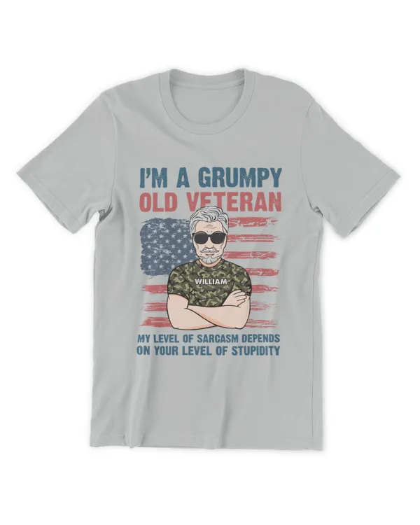 Grumpy Old Veteran - Personalized Shirt , Gifts For Grandpa, Gifts Idea For Grandpa - Unisex Premium T-Shirt Unisex Premium T-Shirt
