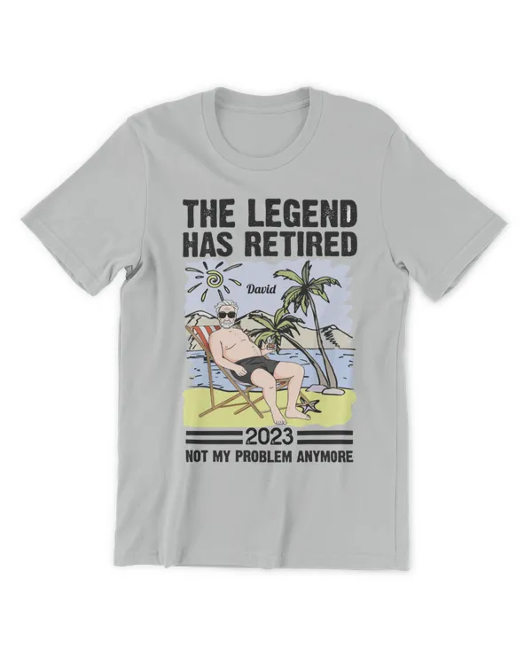 The Legend Has Retired 2 - Personalized Shirt - Gifts For Grandpa, Gifts Idea For Grandpa - Unisex Premium T-Shirt Unisex Premium T-Shirt