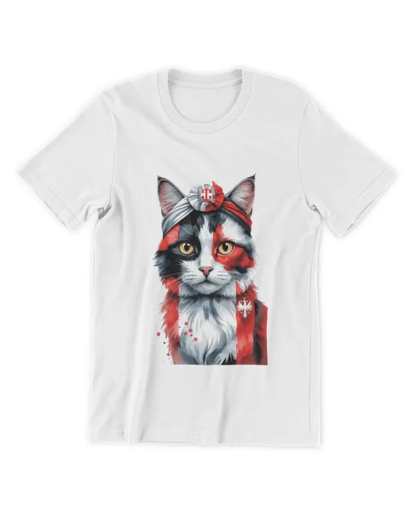 Exclusive Design_ Austria Cat Graphic Tee with Flag Elements_T6351_quality