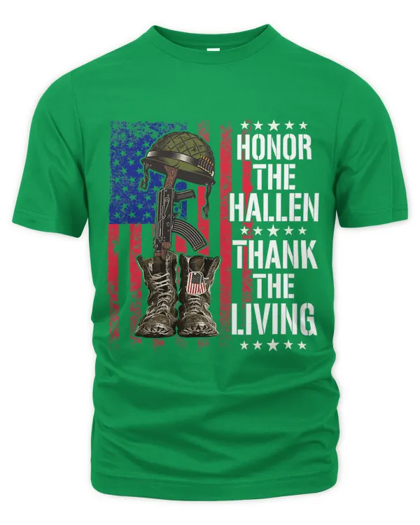 Honor The Fallen Thank The Living Veterans Day Flag USA 278 - Unisex Premium T-Shirt Unisex Premium T-Shirt