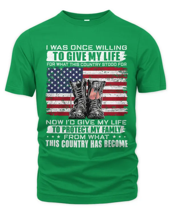 I Was once Willing To Give My Life, U.S Veteran (Front) - Unisex Premium T-Shirt Unisex Premium T-Shirt