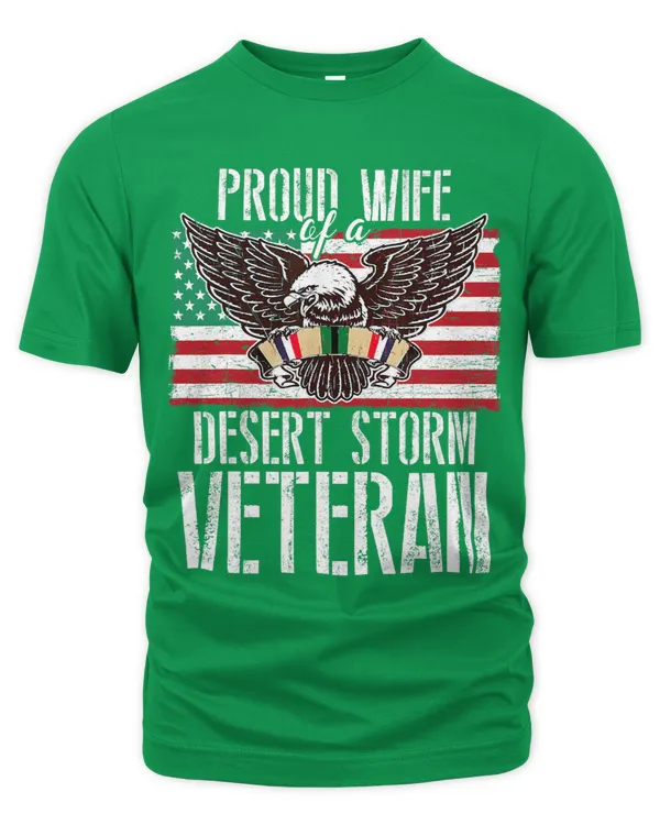 Proud Wife Of Desert Storm Veteran Gulf War Veterans Spouse - Unisex Premium T-Shirt Unisex Premium T-Shirt