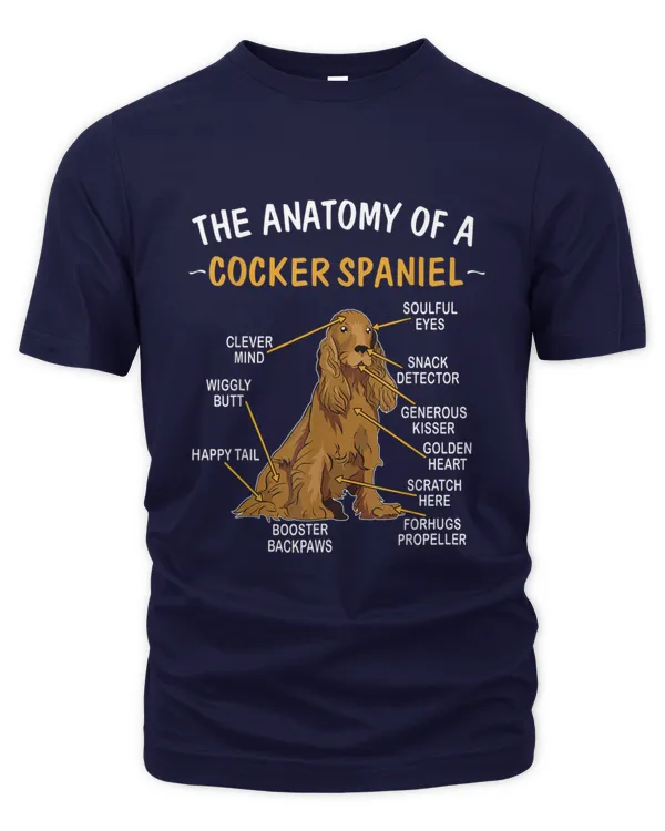 Funny Anatomy Of A Cocker Spaniel For Dog Lovers - Men's Premium Tshirt Men's Premium Tshirt