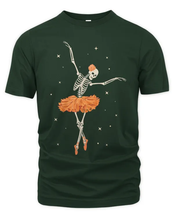 Dancing Skeleton Ballerina Ballet Dance Halloween Women Girl_1 - Unisex Premium T-Shirt Unisex Premium T-Shirt