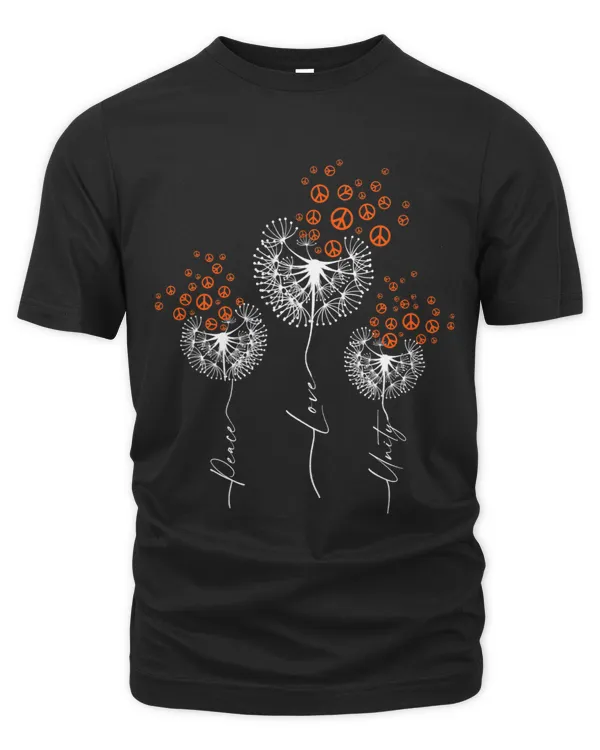 Peace Love Unity Day Orange Peace Anti Bullying Dandelion