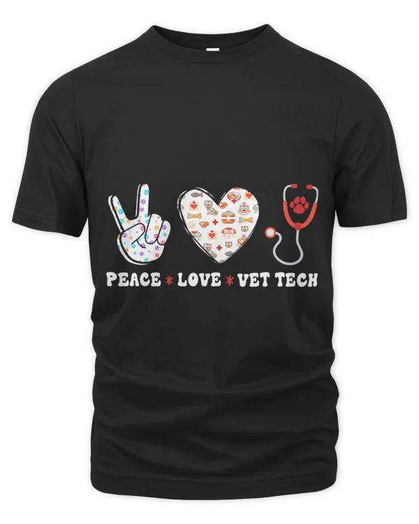 Peace Love Vet Tech Veterinarian Veterinary Technician