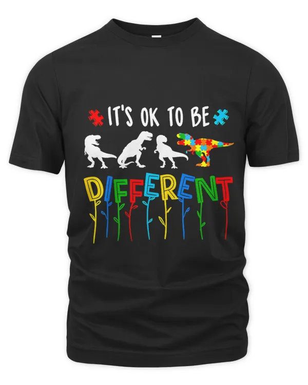 Its Ok To Be A Little Different Dinosaur Boys Kids Autism 1