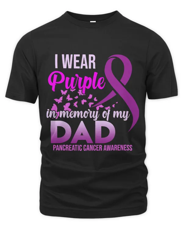 Wear Purple For Dad Pancreatic Cancer Awareness Graphic