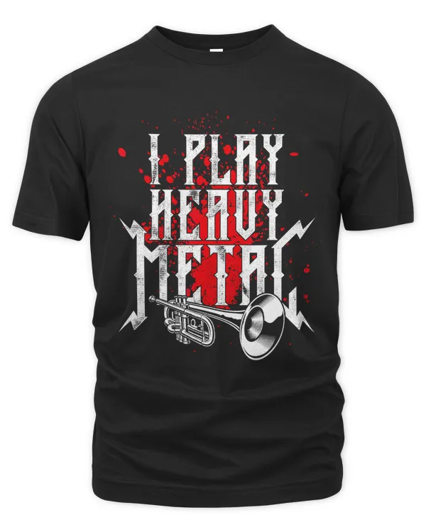 Trumpet Player Vintage I Play Heavy Metal