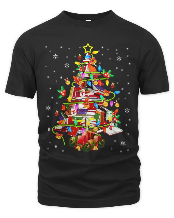 Xmas Tree Library Xmas Lights Tree Book Lover Librarian