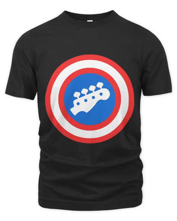 Captain Bass Funny Bass Guitar T Shirt Gift