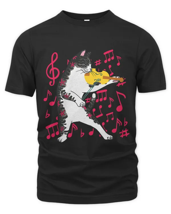 Cat Playing Violin Musical Instruments Violinist Cat Lover
