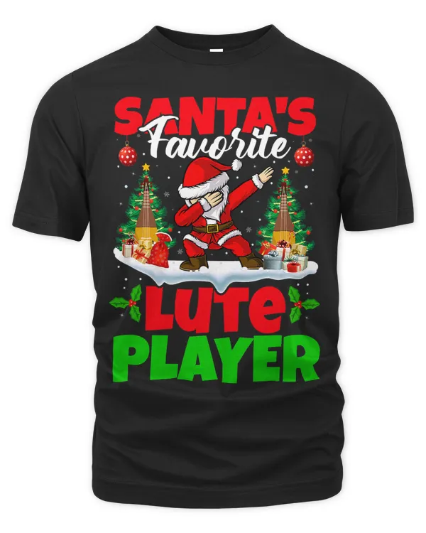 Xmas Dabbing Santas Favorite Lute Player Christmas
