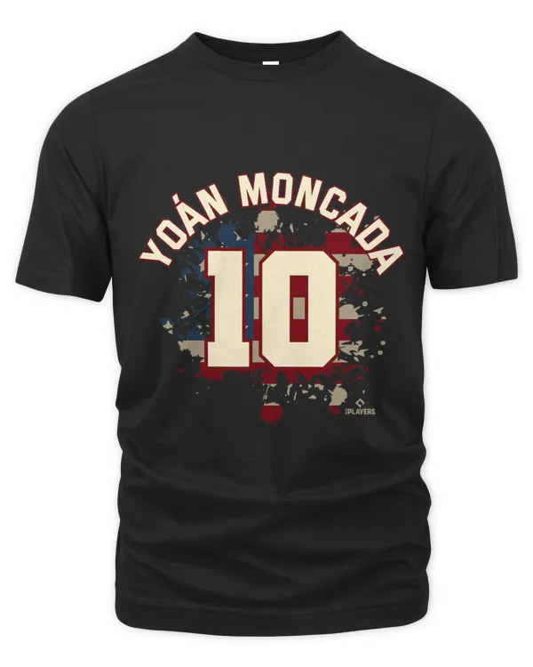 Yoan Moncada Vintage Flag Chicago MLBPA Illinois Patriotic