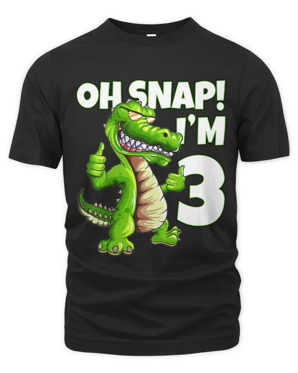 Kids Birthday Alligator Design 3 Year Old Childrens Surprise