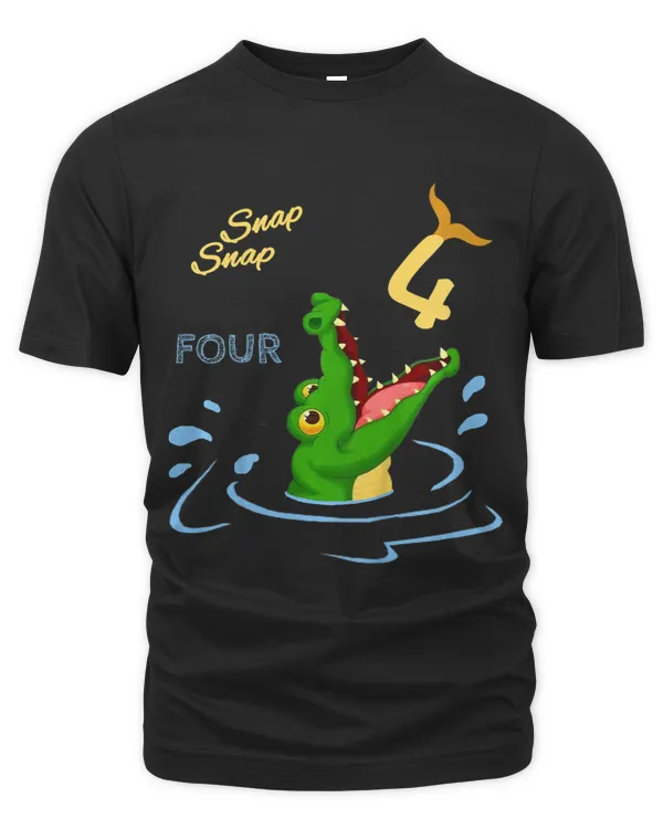 Kids Birthday shirt 4 years boy crocodile
