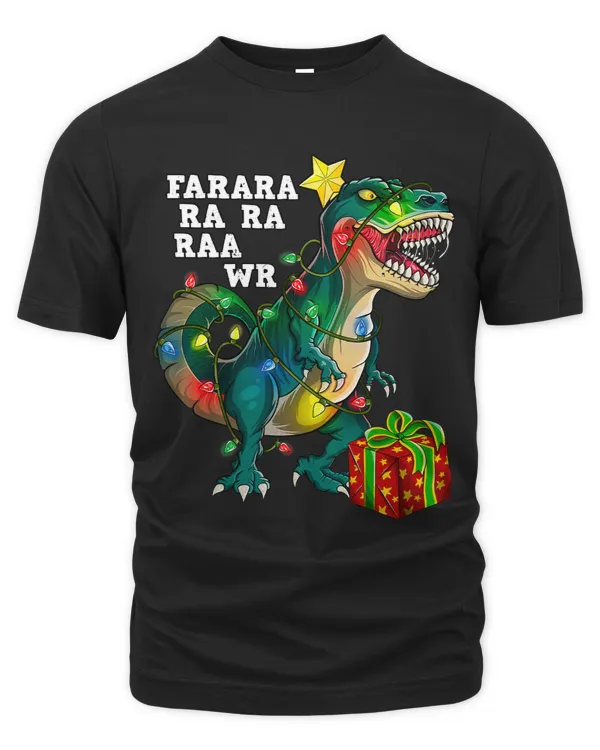 T Rex Christmas Tree Lights Pajamas Men Boys Kids Xmas 2