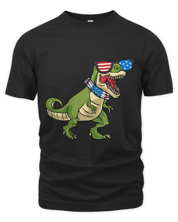 Fourth Of July TRex American Flag US Men Women Kids Boys