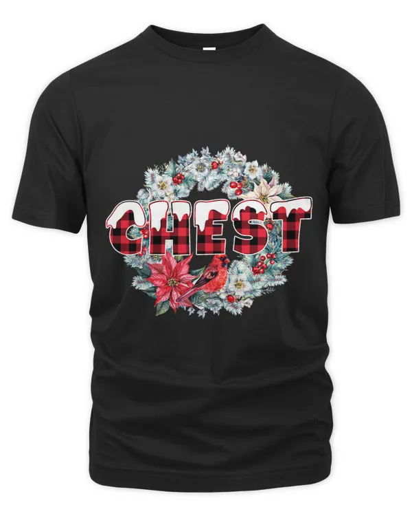 Chest Nuts Red Buffalo Plaid Christmas Couple Matching
