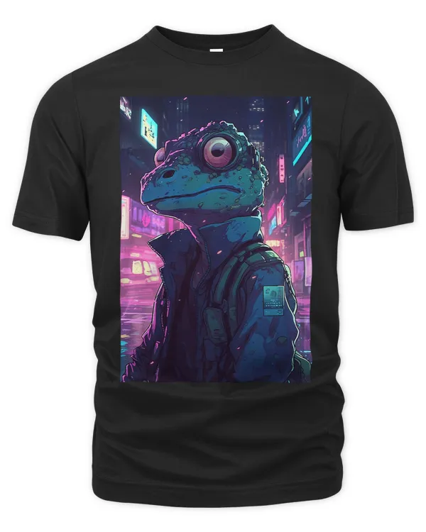 Gecko Vaporwave Aesthetic Japanese Cyberpunk Anime 1