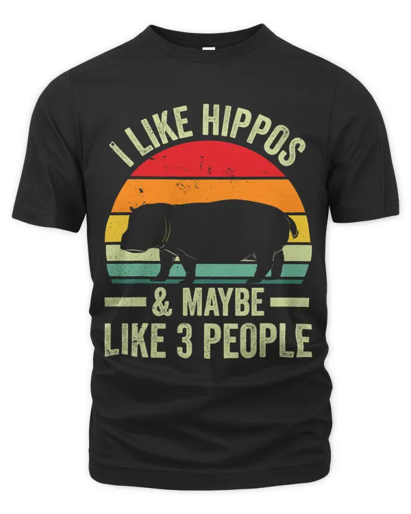 Funny I Like Hippos And 3 People