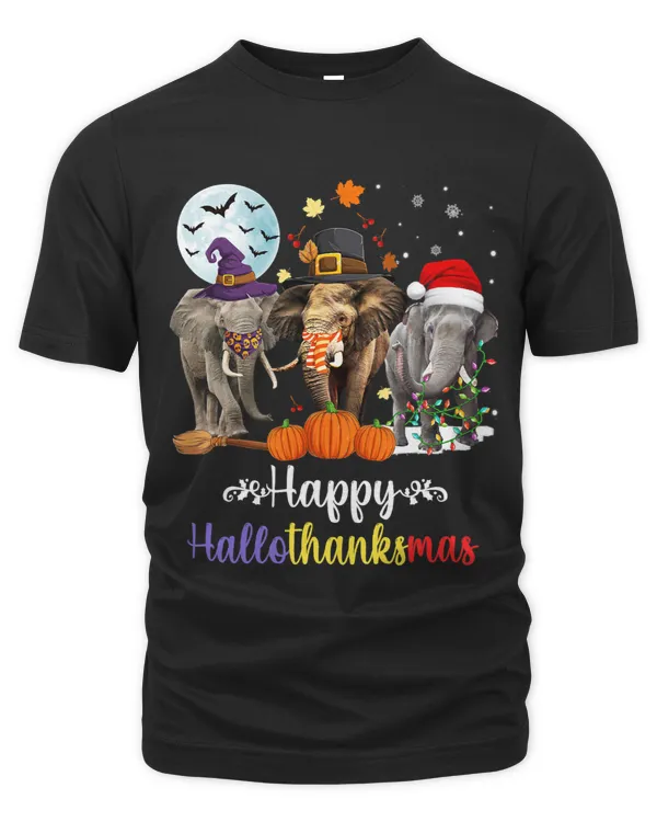 Elephant Halloween Merry Christmas Happy Hallothanksmas