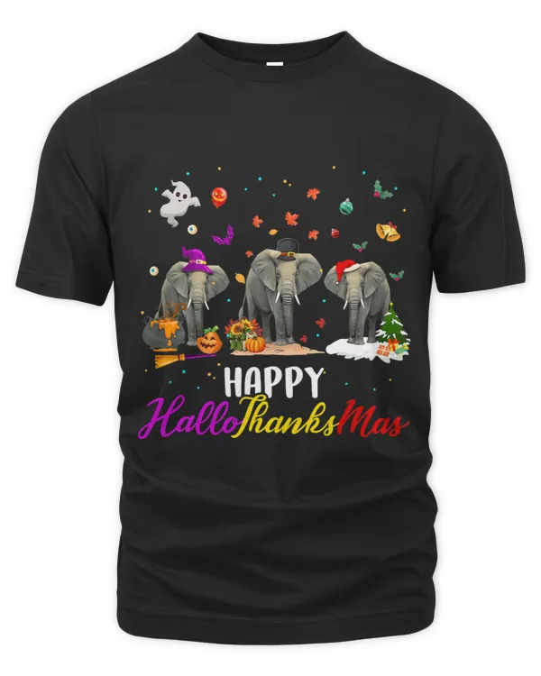 Elephant Happy HalloThanksMas Thanksgiving Christmas 1
