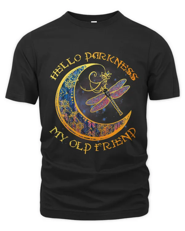 Hello Darkness My Old Friend Crescent Moon Dragonfly Gift