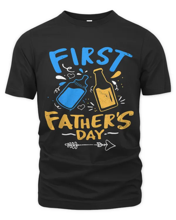 First Fathers Day Gift Beer Baby Bottle Daddy Vintage