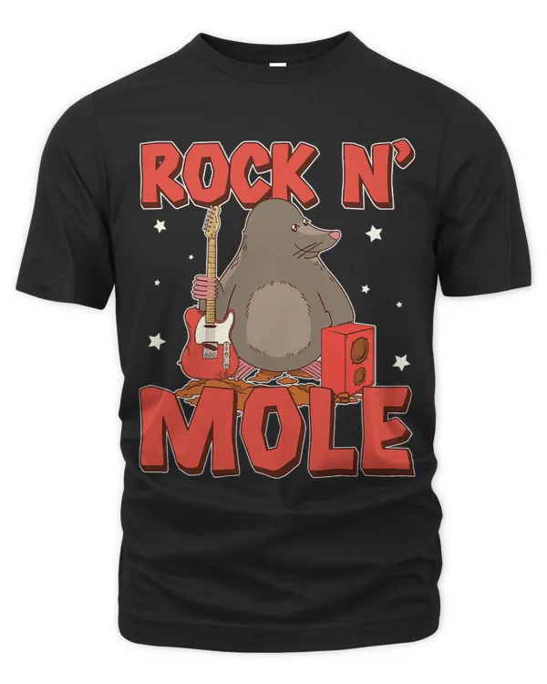 Funny Mole Rat Rock N Mole For Mole Puns Lover Mole Problem