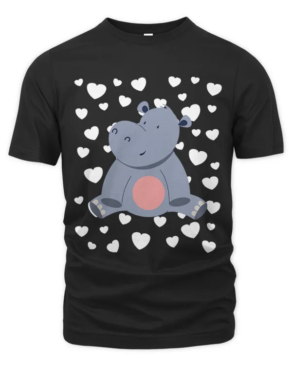 Hippo Theme Baby Girl Pink Nursery Room Heart Hippopotamus