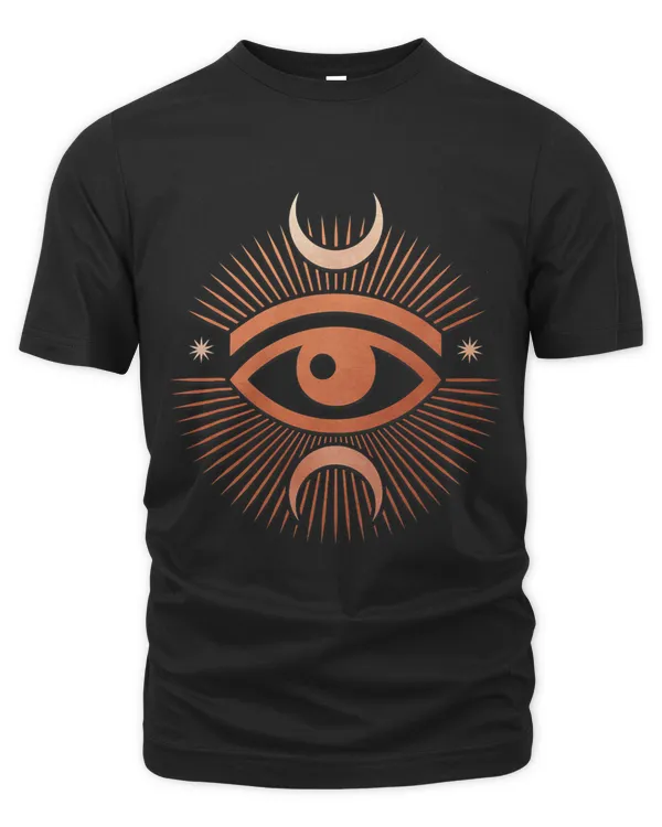 Bohemian Abstract Eye Moon Celestial Boho Art