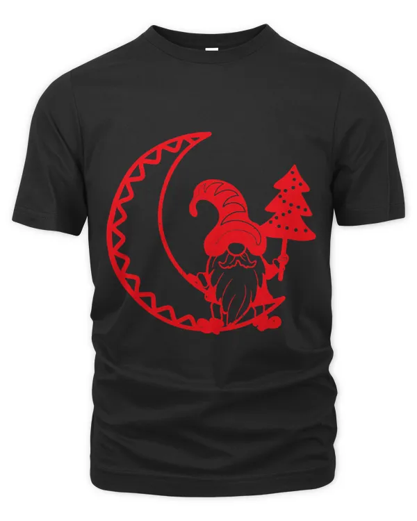 Funny Red Gnome Christmas Moon Matching Family Group Xmas