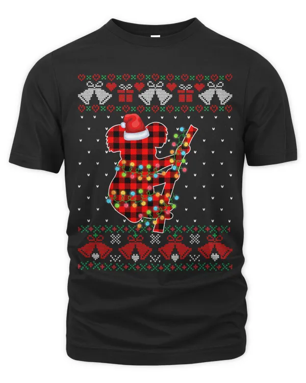 Funny Ugly Christmas Koala Animals Buffalo Red Plaid