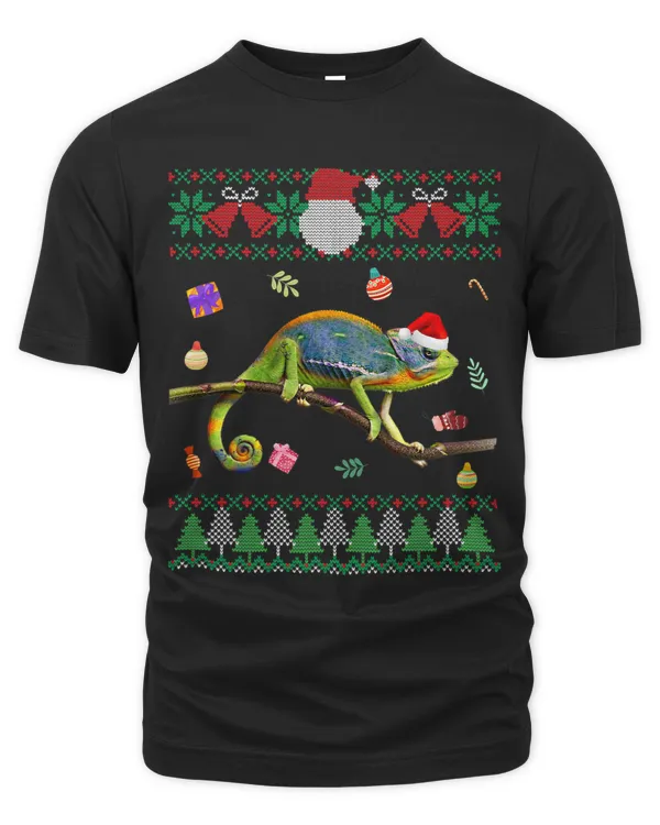 Funny Ugly Sweater Christmas Animals Santa Chameleon Lover 1