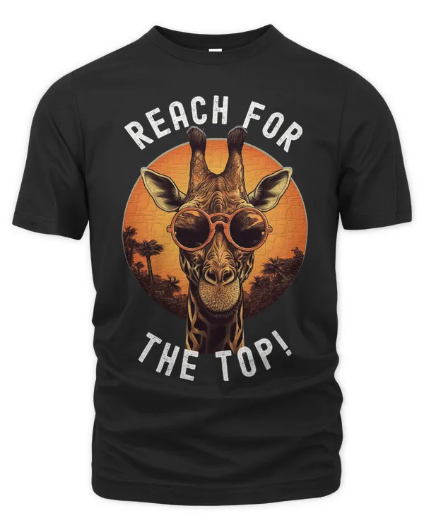 Funny Giraffe Reach For The Top