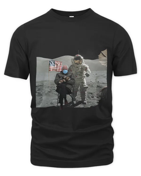 Bernie Sanders Merch Sitting on the Moon Funny Mittens Meme