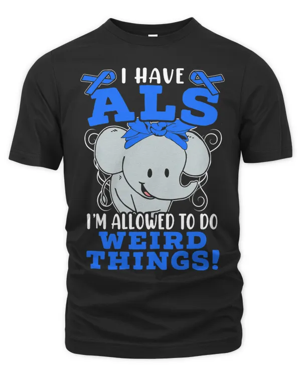 I Have ALS Awareness Ribbon Supporter Warrior Elephant