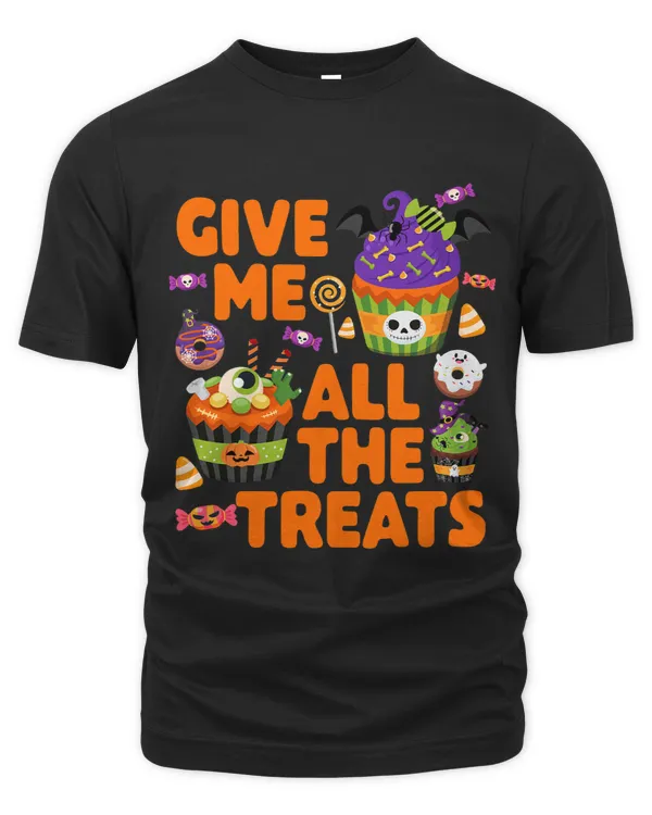 Halloween Candy Cupcakes Donuts Give Me All The Treats