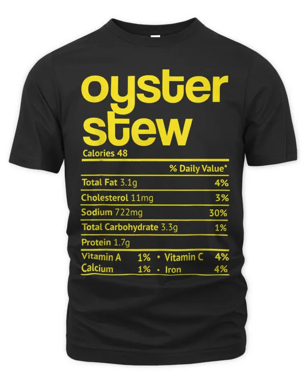 Oyster Stew Nutrition Facts Funny Thanksgiving Christmas