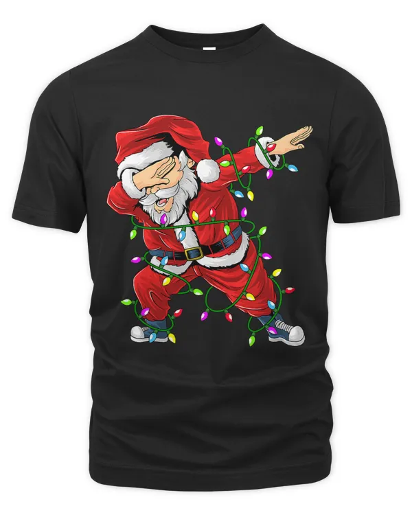 Dabbing Santa Claus Christmas Tree Lights Kids Boys Girls