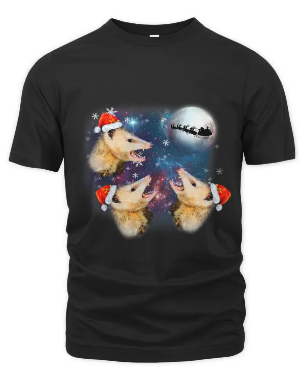 Three Possum Moon Christmas Funny Santa Hat