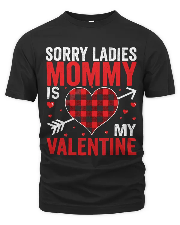 Sorry Ladies Mommy Is My Valentine Buffalo Heart Kids Boys
