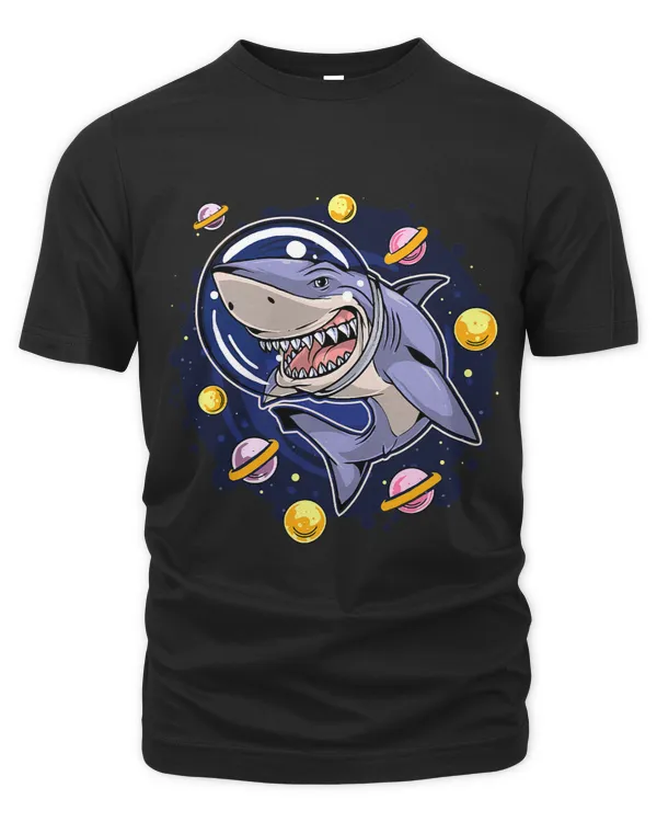 Shark Astronaut Outer Space Lover Planets Funny Astronomy