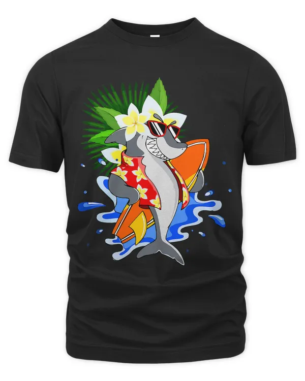 Shark Hawaiian Funny Aloha Hawaii Beach Summer Vacation