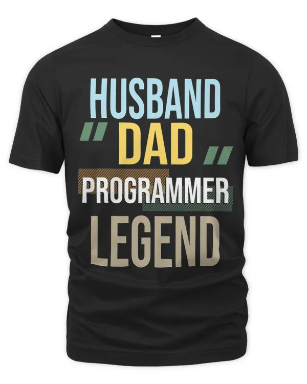 Mens Husband Dad Programmer Legend Computer Science Coding Coder