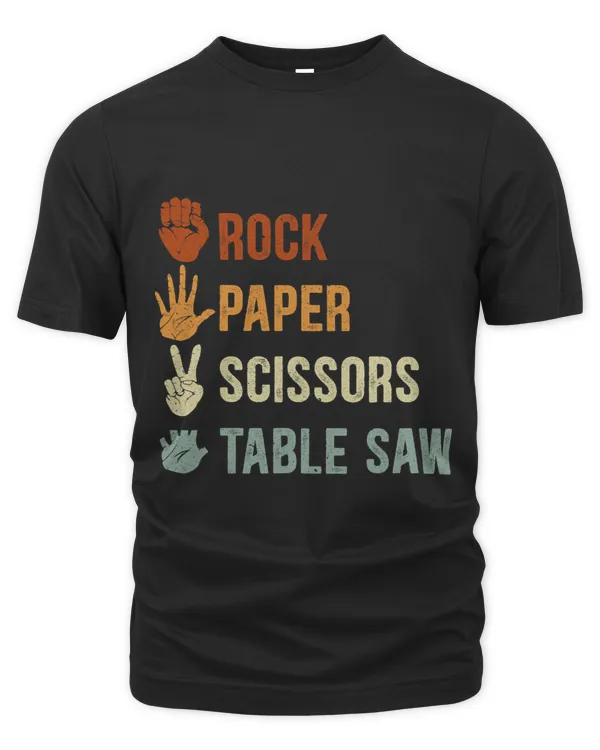 Mens Rock Paper Scissors Table Saw Carpenter