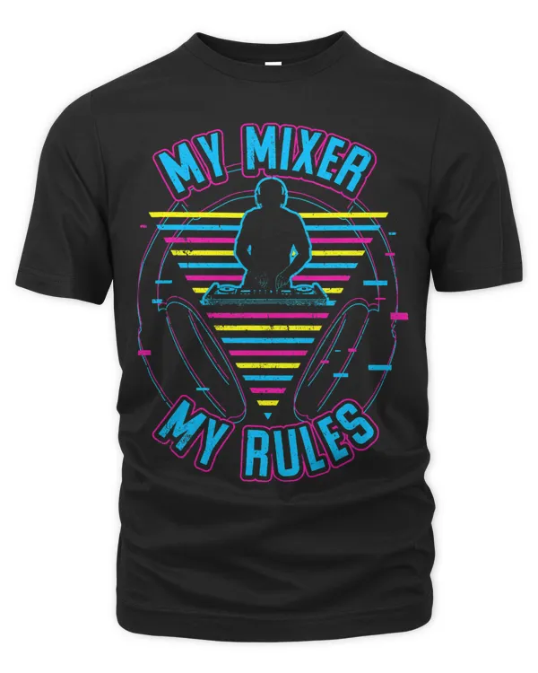 DJ Tshirt for Mens Graphic Techno Discjockey Disc Jockey Boy