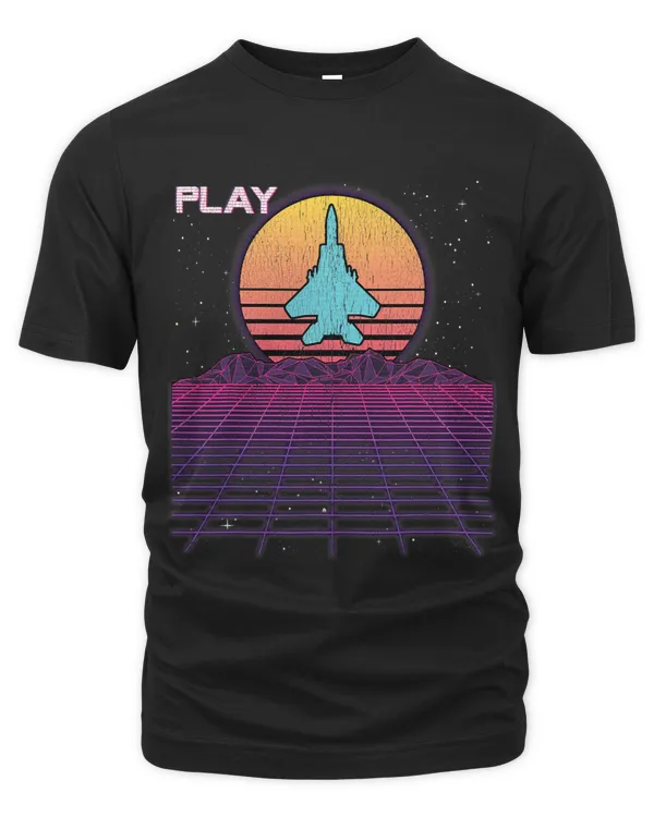 F22 Raptor Fighter Jet F18 Synthwave Retrowave Aesthetic